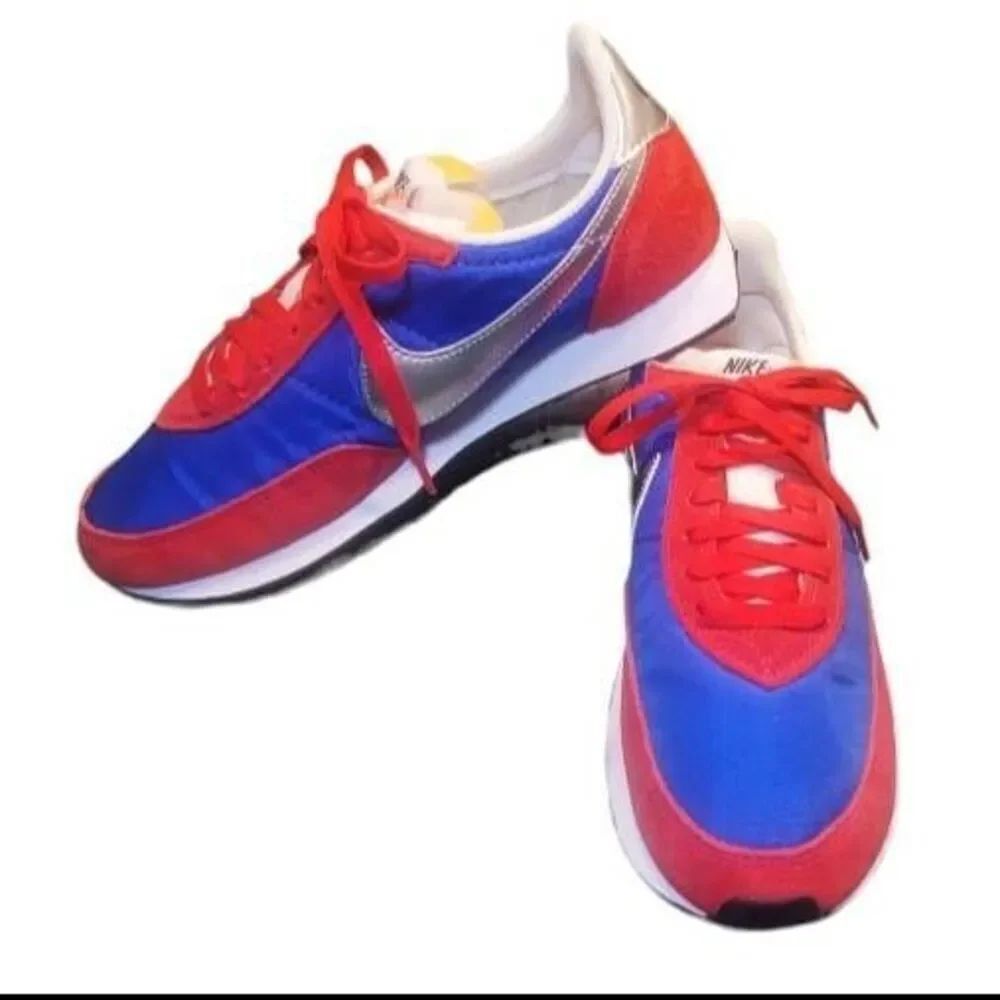 Nike Waffle Trainer 2 SP Hyper Royal & University Red Sneakers Shoes Size 9. NO